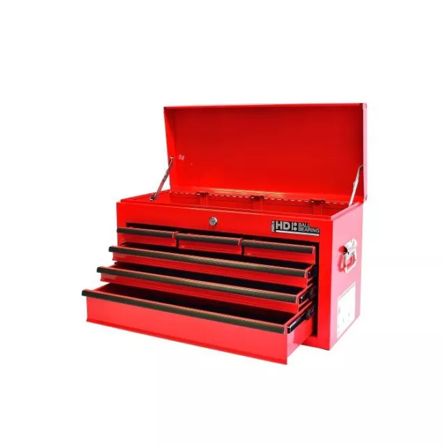 Hilka Tool Chest 6 drawer red steel metal tool box tools storage cabinet unit