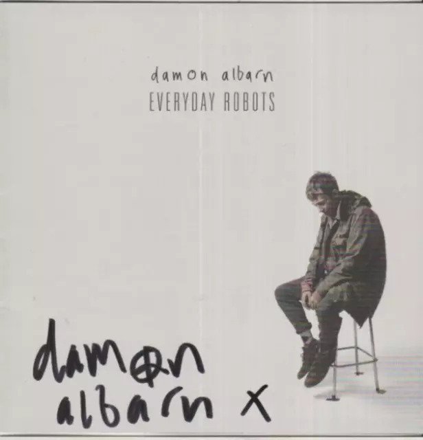 Damon Albarn  **HAND SIGNED**  Everyday Robots cd  ~  AUTOGRAPH - Blur / Gorilaz