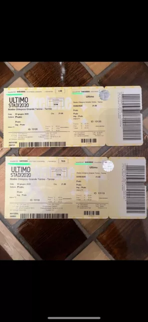 Causa esami di maturita' vendo 2 biglietti concerto di Ultimo Torino del 22/06