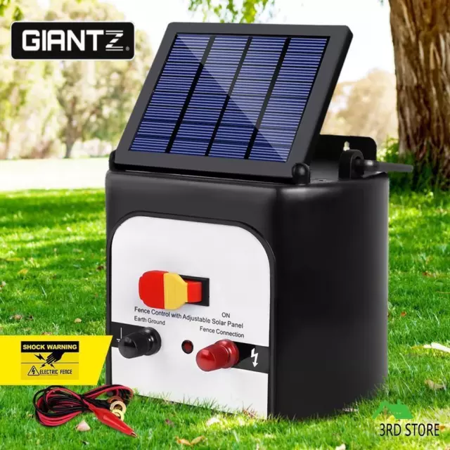 RETURNs Giantz 8km Solar Electric Fence Energiser Energizer Unit For Goats Cattl