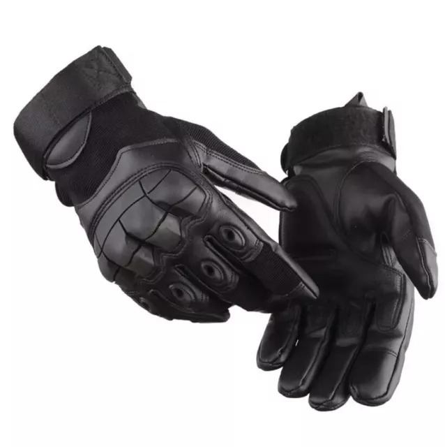 Tactical Gloves Schwere Airsoft Softair Handschuhe Knöchelschutz Schwarz Größe M