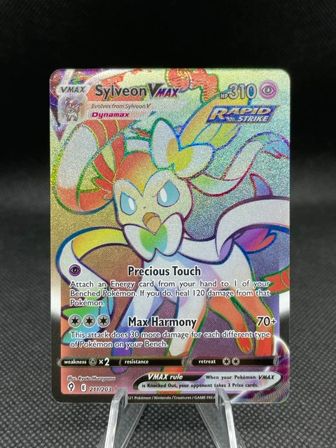 Pokémon TCG Sylveon VMAX Evolving Skies 211/203 Holo Secret Rare