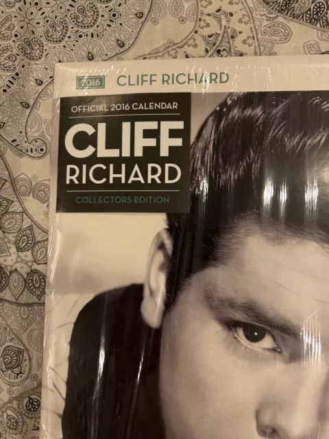 Cliff Richard Calendar 2016 Collectors Edition