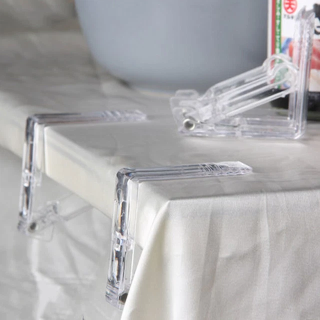 12PCS TABLE COVER Holders Transparent Clamp Tablecloth Clip Picnic