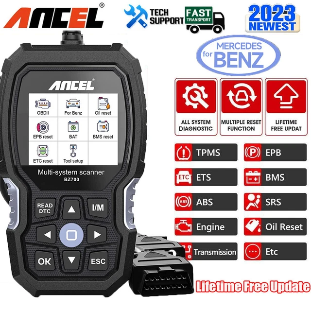 ANCEL BZ700 for Mercedes Benz Scanner OBD2 Car All System Diagnostic Scan Tool