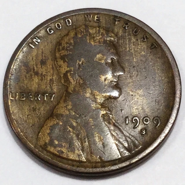 1909-S VDB Lincoln Wheat Cent Penny Beautiful Coin Very Rare Date
