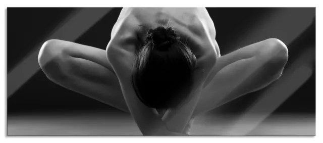 Mujer Desnuda En Especial Pose de Yoga Panorama Imagen, Incl. Montaje Pared