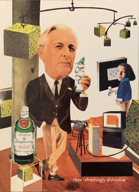 PRINT AD 1995 Tanqueray English Gin Mr Jenkins VTG Ad Refreshingly Distinctive