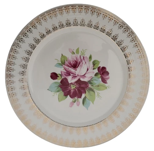 The Aristocrat American LIMOGES Triumph Dinner Plate 10 1/8" Warranted 22K Gold
