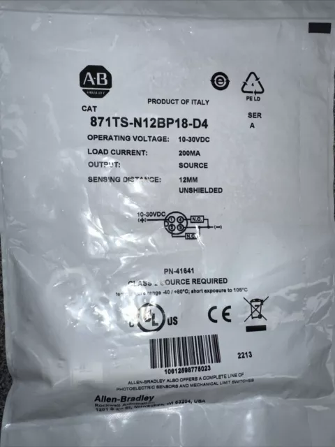 AB871TS-N12BP18-D4 Sensor Inductive Proximity