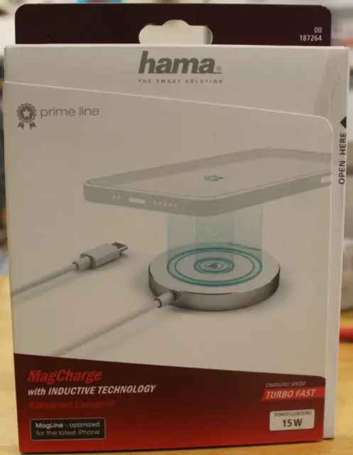 Hama Mag Safe Charger Wireless Ladegerät 15W Apple iPhone 12 13 14 #10.3 2483 M5