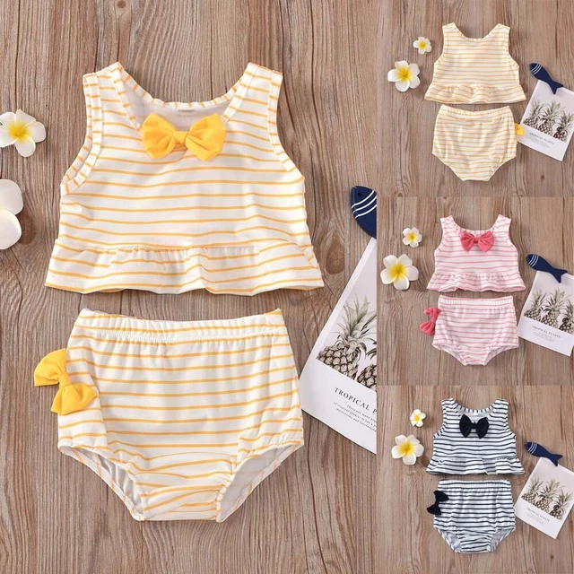 Set pantaloncini estivi T-shirt neonati bambini ragazzi ragazze abiti a righe
