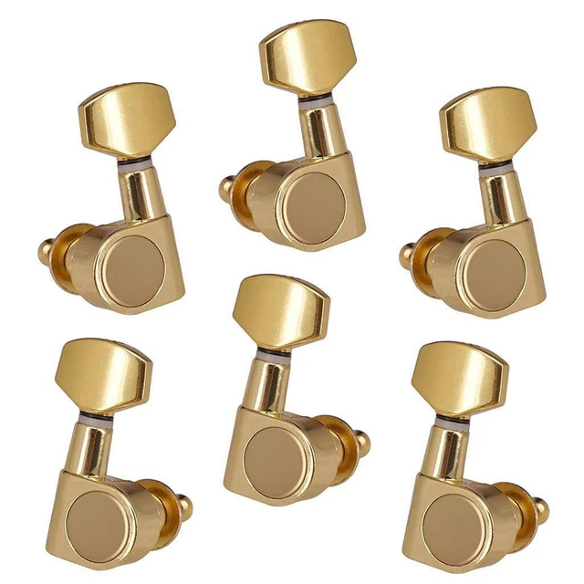 6Pcs Guitare Bouton Fermé Tuning Pegs Clés Accordeurs pour Pièces de Guitare