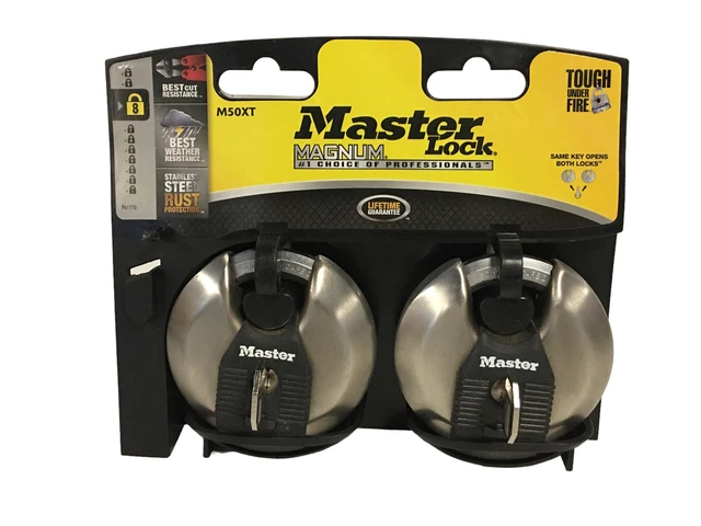 Master Lock M50XT MAGNUM 2-3/4 in. Wide Stainless Steel Discus Keyed Padlock