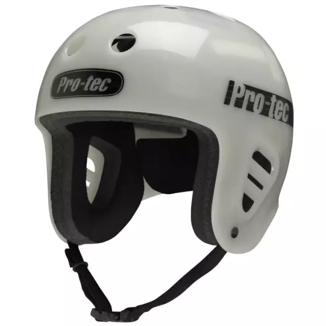 PRO-TEC FULL CUT SKATE Skateboard Helmet Gloss White Colour