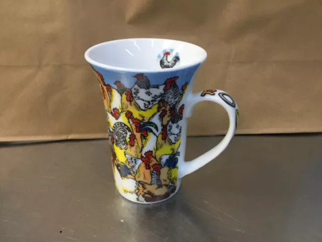 Rooster Mug by Paul Cardew 8 oz Colorful, Different Roosters Throughout