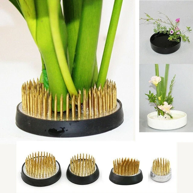 Lot De 2 Kenzan Ikebana 7 Cm – Supports Fleurs Ronds Noirs – Arrangement Floral Japonais & Décoration Maison