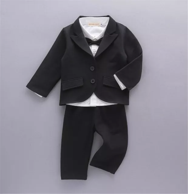 Boys Baby children Long sleeves Wedding Formal Shirt Jacket Pants outfits suits