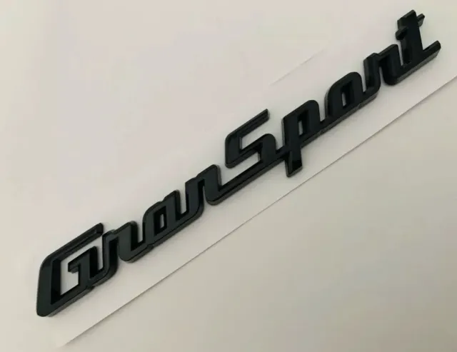 Black Gransport Nameplate fit Maserati Rear Trunk Emblems Badge Decals Letters
