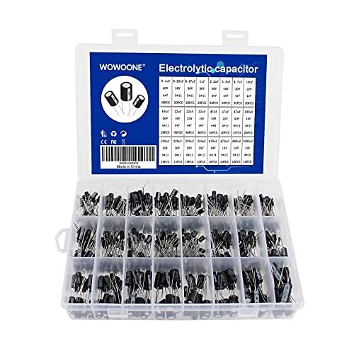 24 Value 500pcs Aluminum Electrolytic Capacitor kit, Capacitor Assortment, Radi