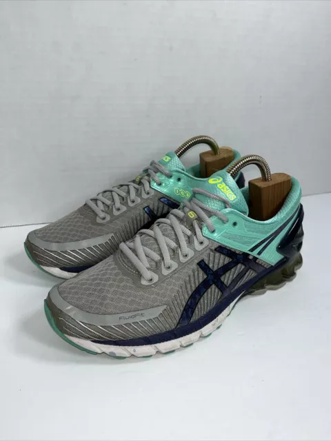 Asics Gel Kinsei 6 Womens Running Shoes Size 10 Gray Green Athletic Sneakers