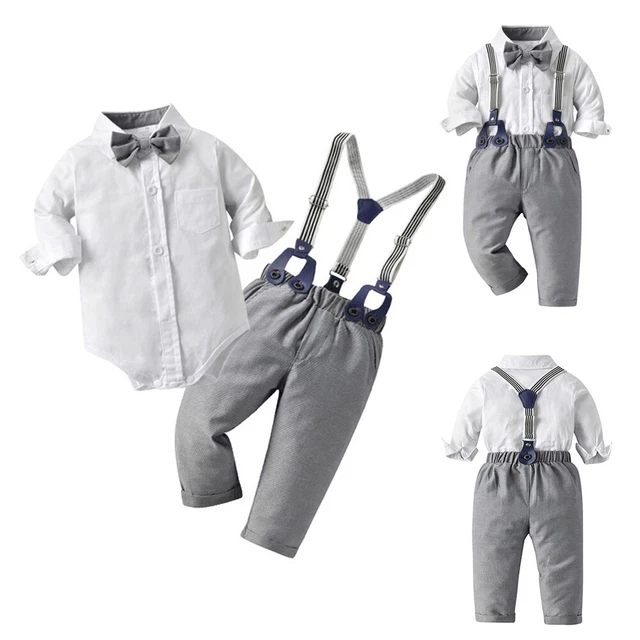Baby Junge Anzug Smoking Hochzeit Taufe Festliche Kleidung Gentleman Outfits