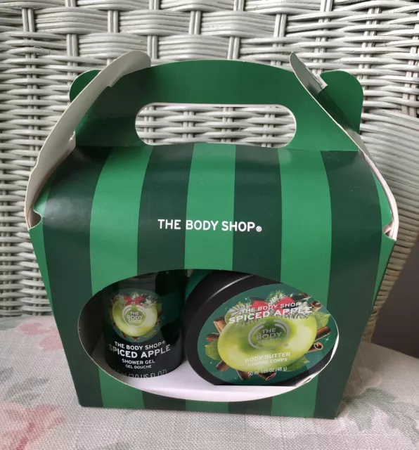 Bnib Body Shop Spiced Apple Duo : Body Butter 50Ml + Shower Gel 60Ml New Boxed