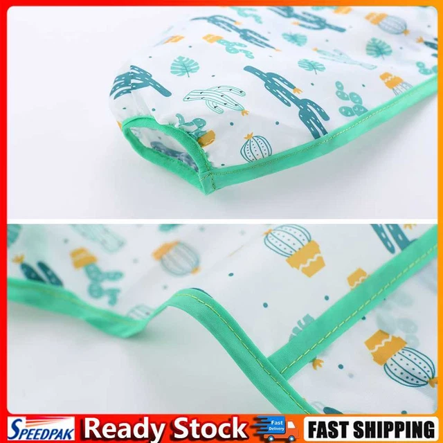 Waterproof Long Sleeve Feeding Apron Coverall Children One Piece Eating Clothes