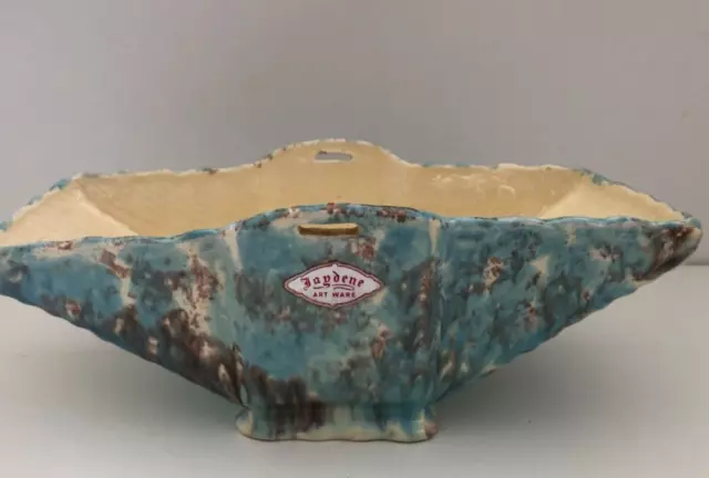 vintage 1930s FAYDENE Australian Pottery ART DECO trough VASE - flower arranger
