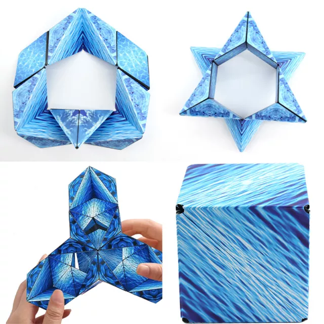 3D Magic Cube Magnet Sensory Toy Transforms Shape Shifting Box Christmas Gifts 3