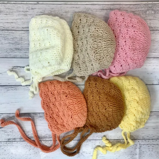Crochet Baby Beanie/Bonnet/Hat/Newborn Gift/Baby Shower Gift/Baby Photo Props