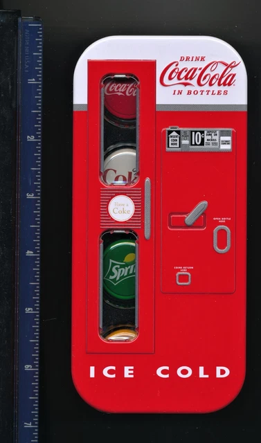 2020 Fiji 6 1/2" x 3" x 3" Retro Coke Machine w/(4) 6g .999 Dollars COA + OGP