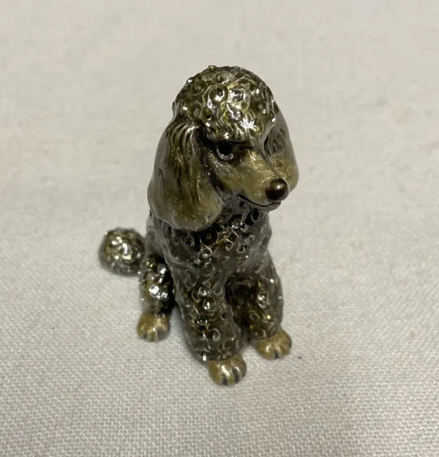 Jay Strongwater Swarovski Crystal ~ Poodle Dog Figurine ~ Retired