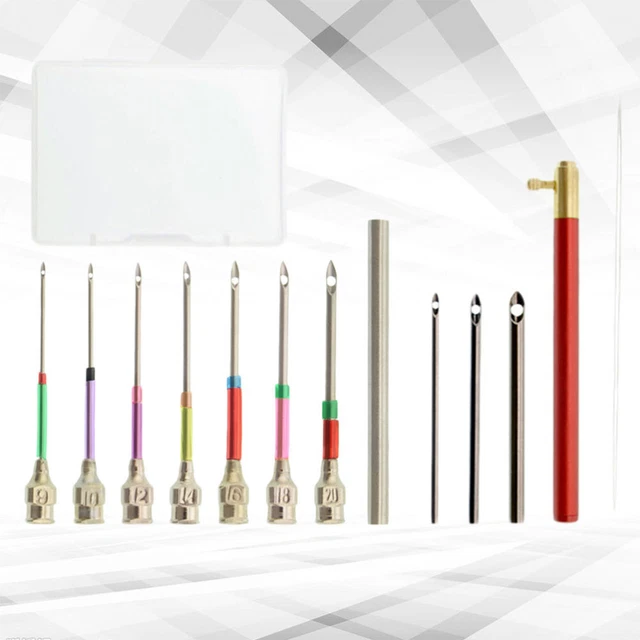 Needle Threader Embroidery Punch Pen Needle Replaceable Punch Hole