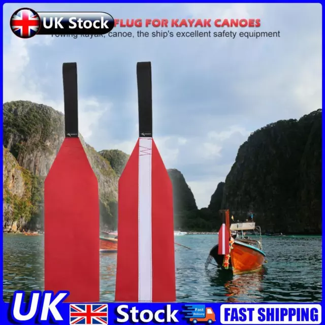 Red Safety Travel Flag for Kayak Canoes Towing Warning Flag Fishing Boat Flag UK