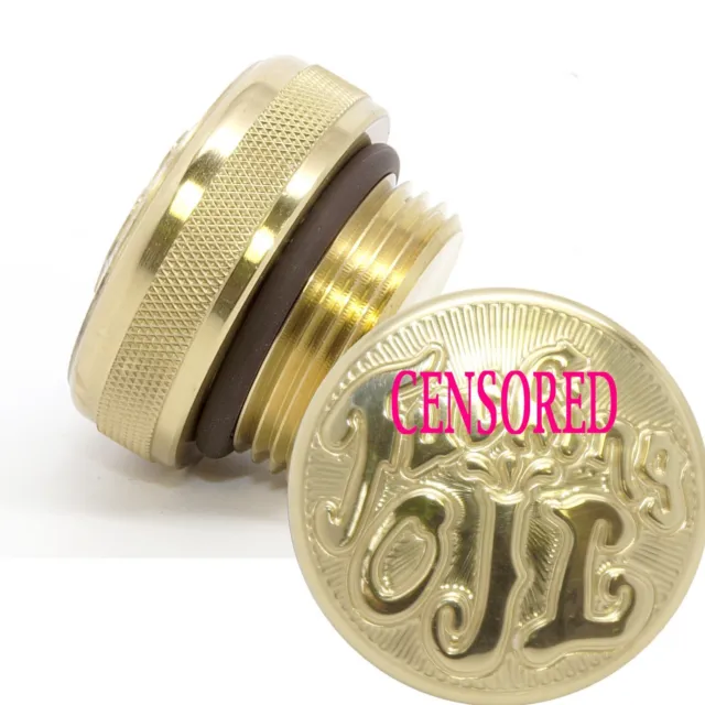 Motorcycle Oil Cap CFL Chopper Bobber Oil Cap 1-5/16" Threaded - Brass Oil Cap