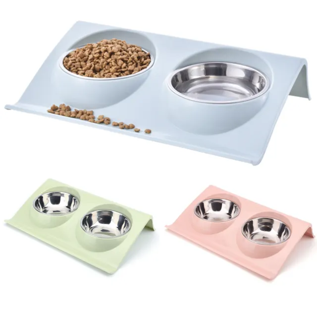 Dog Bowl Cat Bowl Rasied Double Pet Feeder Anti Sickness Bowl for Food and Water