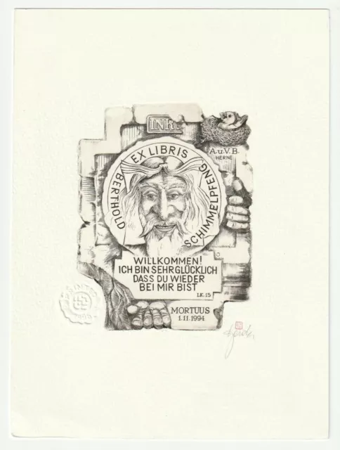 TADEUSZ SZUMARSKI: Exlibris für Berthold Schimmelpfeng