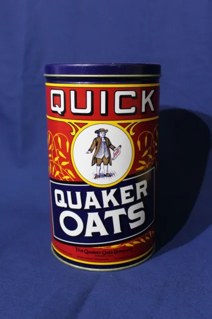 Vintage "Quick Quaker Oats" Limited Edition (1990) Stamped Tin! Excellent!