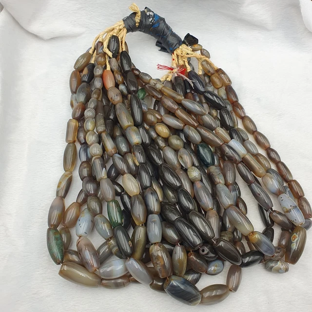 AA Antique Agate ancient African Mali Agate Beads Necklace Lot 15 Strands