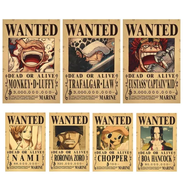 ONE PIECE , Poster / Affiche Luffy , Animé Manga WANTED