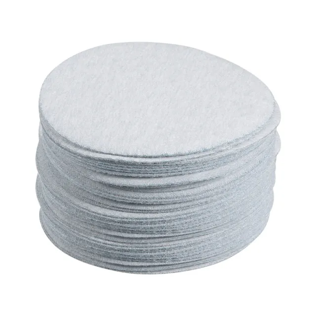 50 Unids 3" Óxido Aluminio Blancos Discos Lijado Papel lija Flocado 400 Grit