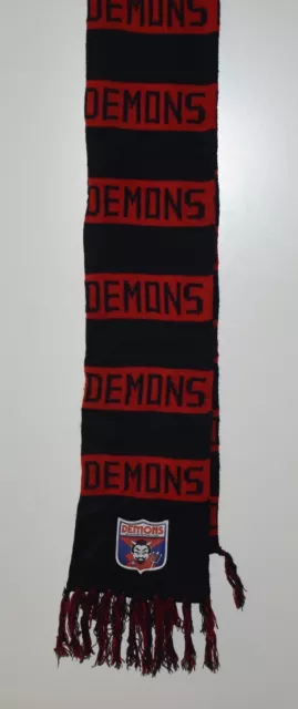 MELBOURNE FOOTBALL CLUB DEMONS TEAM AFL Football Heritage Scarf Great Condition