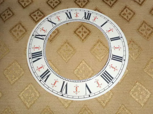 New Vienna Style Clock Chapter Ring Dial Face Paper Card   5" Minute Track Gloss