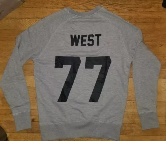 NWOT ELEVEN PARIS x Les (Art)ists KANYE WEST 77 Gray Sweatshirt Size S