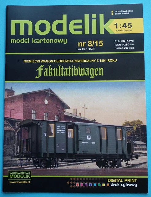 Modelik Train MODELIK 8/2015 - Deutscher Personenwagen Fakultatibwagen EUR 15,00 ...