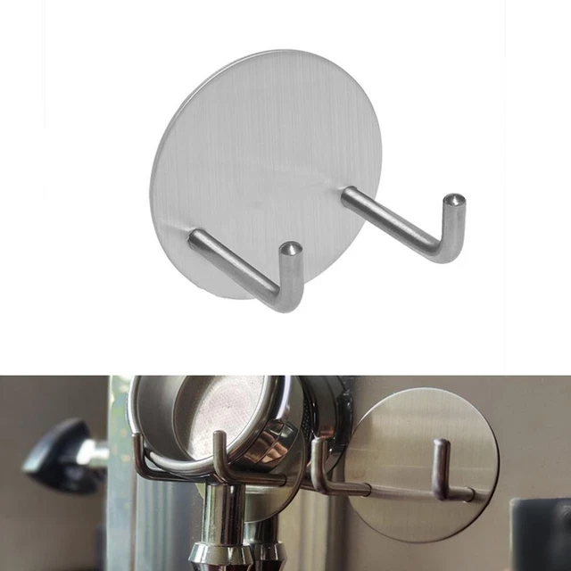 Supporto a parete in acciaio inox compatto e robusto telaio per macchina da caffè maniglia