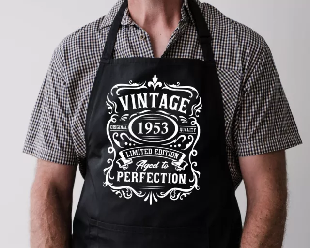 71st Birthday Gifts Apron Cooking Bbq Kitchen Cook Year 1953 Tabard Chef Vintage