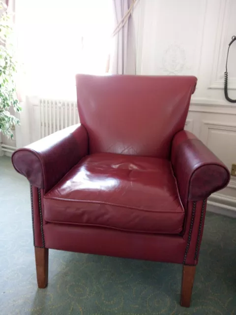 Strong Useable Leather Andy Thornton Armchair - Only One Left