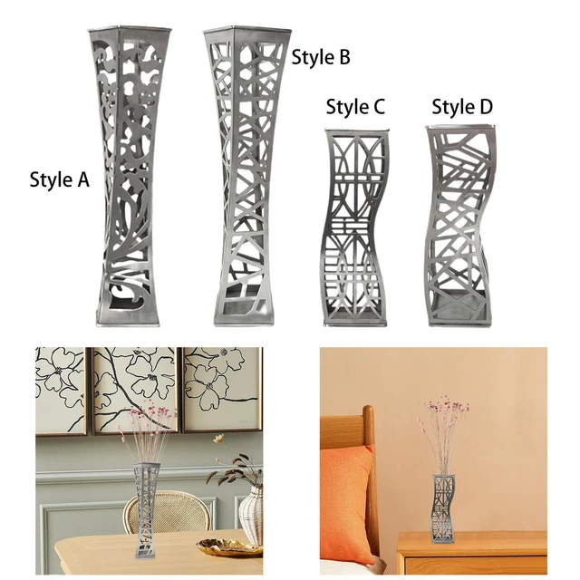 Vaso Da Tavolo In Ceramica Gilde – Champagne E Argento, 27x25 Cm, Design Moderno Per Fiori Secchi - 3